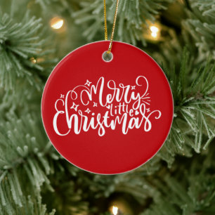 Merry little Christmas Ceramic Tree Decoration