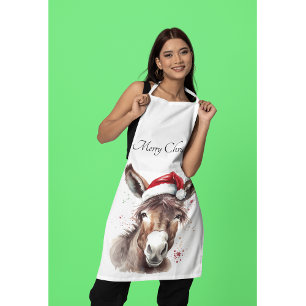 Merry Little Christmas Donkey, custom Apron