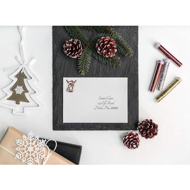 Merry Little Christmas Donkey, custom Envelope (Creator Uploaded)