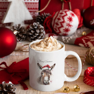 Merry Little Christmas Donkey, custom Mug