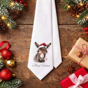 Merry Little Christmas Donkey, custom Tie