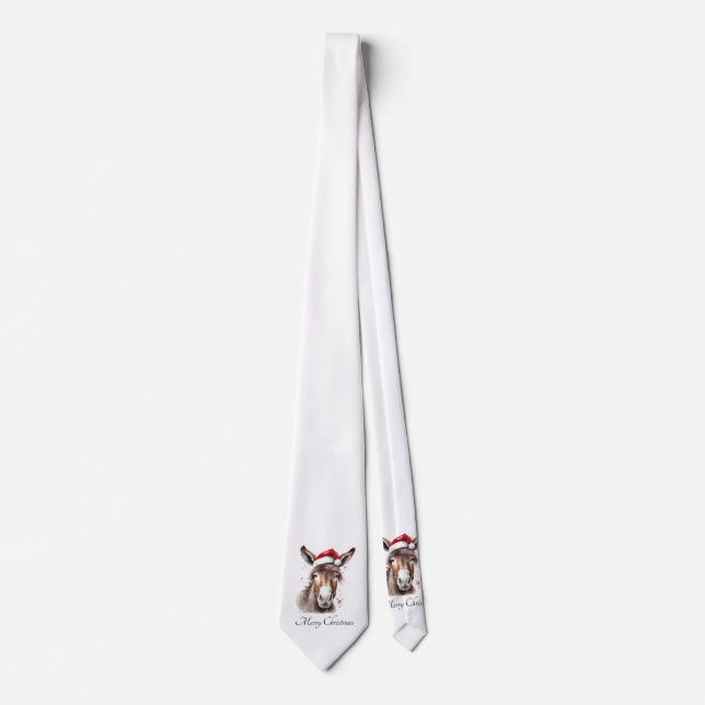 Merry Little Christmas Donkey, custom Tie (Front)