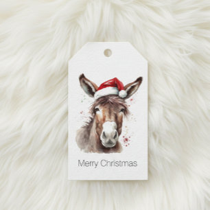 Merry Little Christmas Donkey Gift Tags