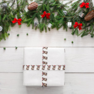 Merry Little Christmas Donkey Satin Ribbon