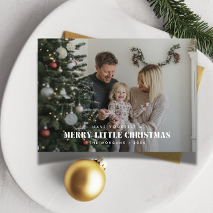 Merry Little Christmas Family Overlay Photo Card