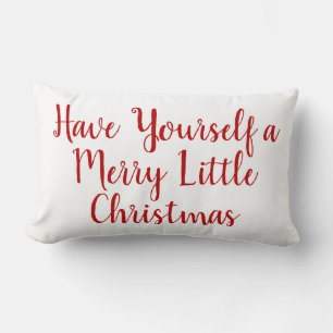 Merry Little Christmas Holiday Lumbar Cushion