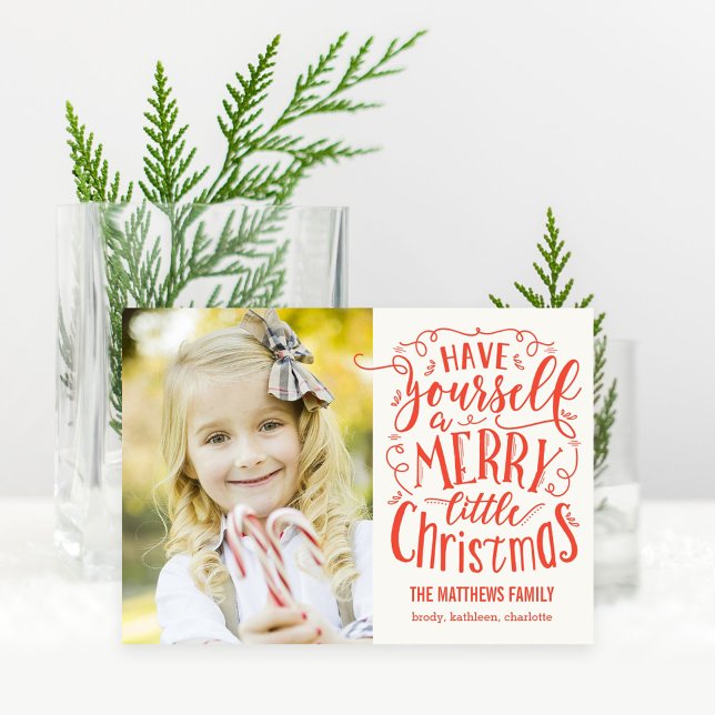 Merry Little Christmas Holiday Photo Card (Creator Uploaded)