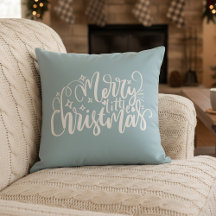 Merry little Christmas in light blue
