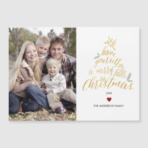 Merry Little Christmas - magnetic photo card