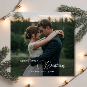 Merry Little Christmas Modern Couple Card