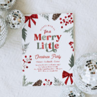 Merry Little Christmas Party Invitation