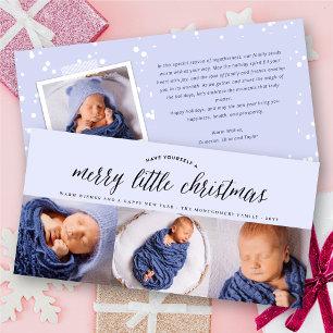 Merry Little Christmas Photo Collage Holiday Card