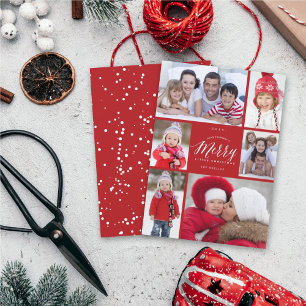 Merry Little Christmas Photo Collage Holiday Card