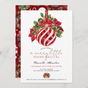 Merry Little Christmas Piano Recital Invitation
