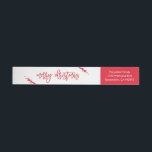 Merry Little Christmas Return Address Label<br><div class="desc">A return address label featuring text "Merry christmas" and a festive illustration.</div>