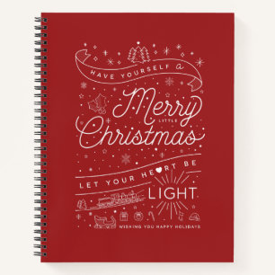 Merry Little Christmas Sketchbook Blank Notebook