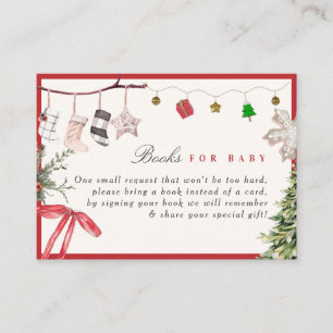 Merry Little Christmas tree Ornaments Baby Shower Enclosure Card