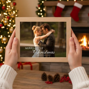 Merry Little Christmas Vintage Couple Card