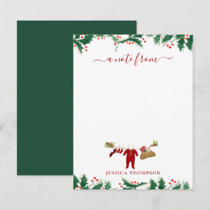 Merry Little Christmas Winter Boy Baby Shower Card
