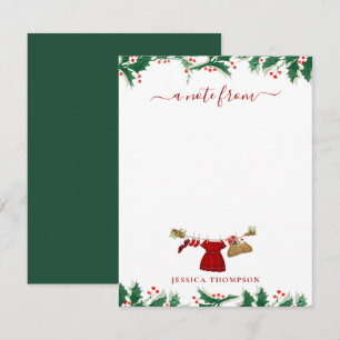 Merry Little Christmas Winter Girl Baby Shower Card
