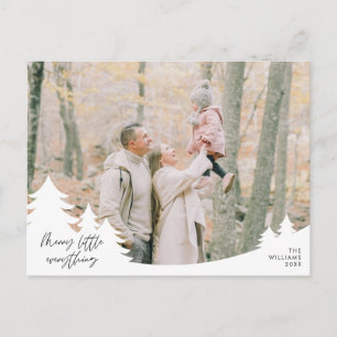 Merry Little Everything, Family Photo, Modern Postcard