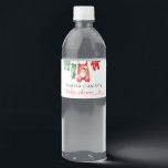 Merry Little Floral Christmas Santa Baby Shower<br><div class="desc">Elevate your holiday baby shower with our Merry Little Floral Christmas Santa Baby Shower Water Bottle Label. Featuring a festive Santa Claus surrounded by vibrant red poinsettias and winter greenery, this label adds a cheerful touch to your beverage station. Perfect for wrapping around standard-sized water bottles, it not only decorates...</div>