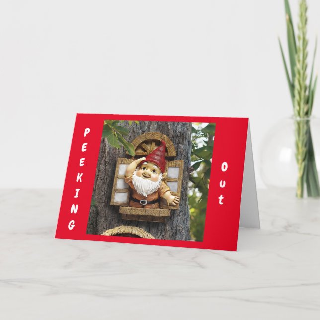 **MERRY LITTLE GNOME** SAY HAPPY CHRISTMAS CARD (Front)