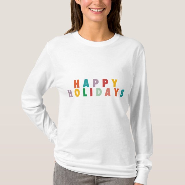 MERRY LOVE JOY | COLORFUL CHRISTMAS T-Shirt (Front)