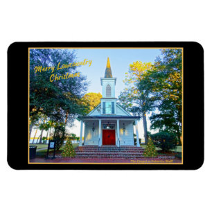 Merry Lowcountry Christmas Chapel Palmetto Bluff Magnet