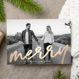Merry Luxe Holiday Photo Card