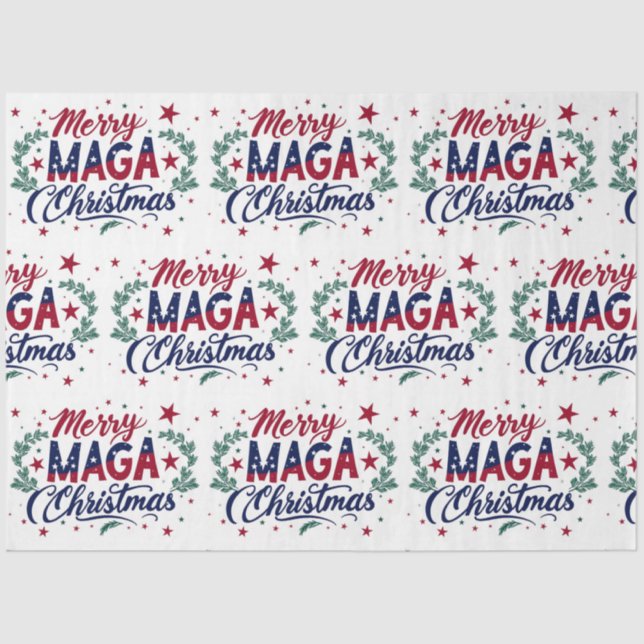 Merry Maga Christmas Tissue Paper (Front)