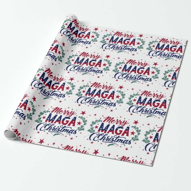 Merry Maga Christmas Wrapping Paper (Unrolled)