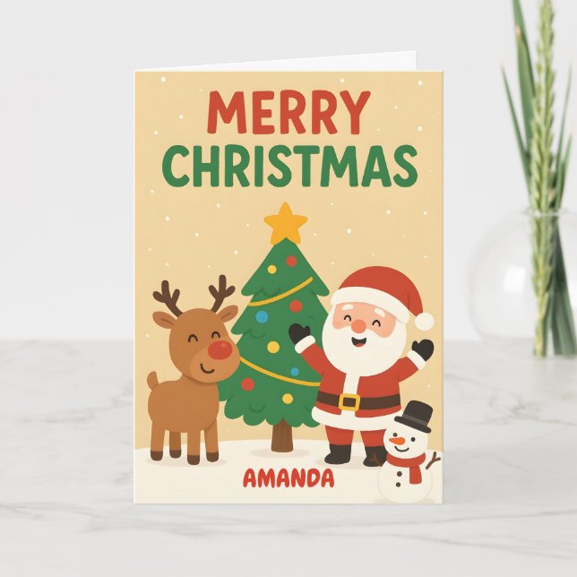 Merry Magic Christmas Card for Kids (Front)