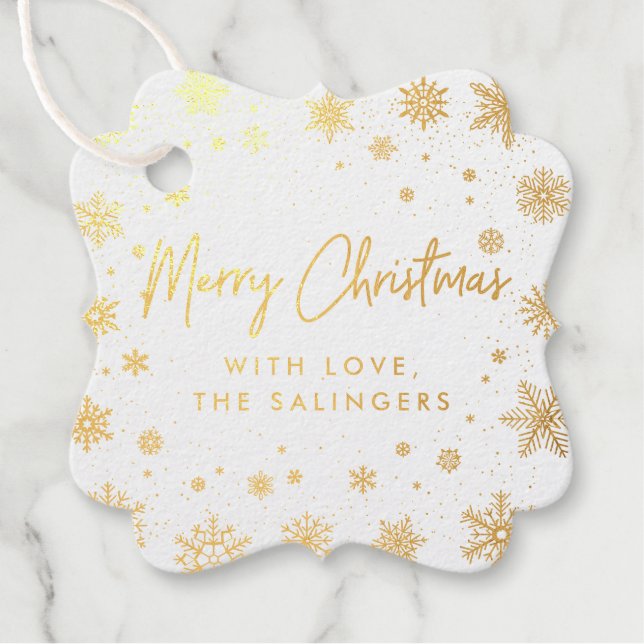 Merry Magic | Christmas Snowflake Gift Tags (Front)