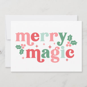 Merry Magic - Colourful Holiday Typography Card