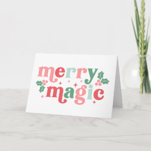 Merry Magic - Colourful Holiday Typography Card