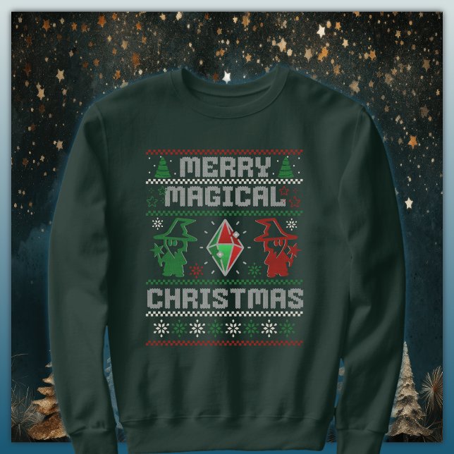 Merry Magical Christmas Wizard Ugly Sweater Design (Creator Uploaded)