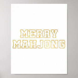 Merry Mahjong Christmas Mahj Holiday Party Women M Poster