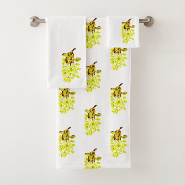 'Merry Maples' on a Bathroom Towel Set (III) (Insitu)