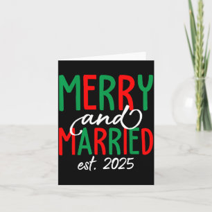 Merry Married 2025 Xmas Christmas Artwork Card