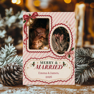 Merry & Married Christmas Photo Announcement