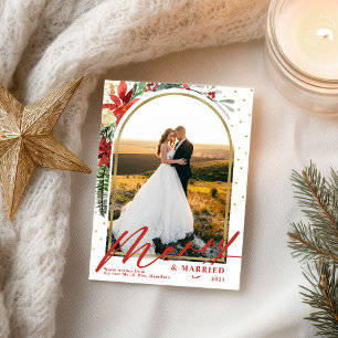 Merry & Married Christmas Wedding Announcement