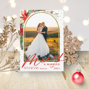 Merry & Married Christmas Wedding Announcement