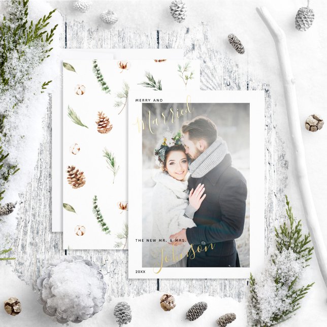 Merry & Married Cotton Winter Wedding Photo (Creator Uploaded)