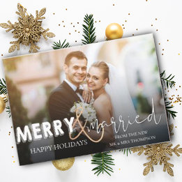 Merry & Married | custom | Folded Holiday Card