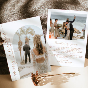 Merry & Married Holiday Christmas Card   Boho Card