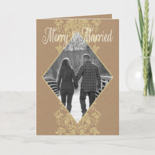 Merry & Married Holiday Wedding Thank You Card