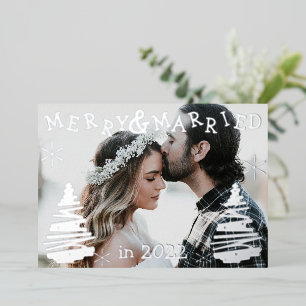 Merry & Married in 2025 Newlywed Photo Silver