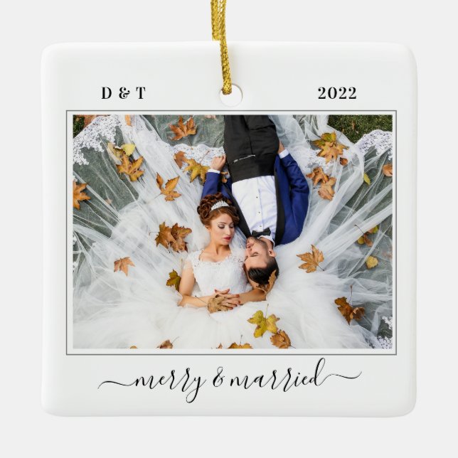 Merry & Married Ornament (Front)