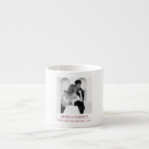 Merry & Married - Personalized Newlywed Christmas  Espresso Cup